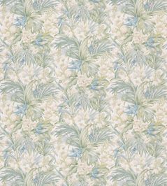 Trumpet Flowers Cotton Fabric by GP & J Baker Blue/Green Trumpet Flowers Cotton Fabric by GP & J Baker Blue/Green
