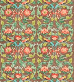 Tudor Rose Fabric by GP & J Baker Chocolate Tudor Rose Fabric by GP & J Baker Chocolate