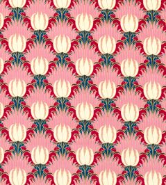 Tulip & Bird Fabric by Morris & Co Amaranth & Blush Tulip & Bird Fabric by Morris & Co Amaranth & Blush