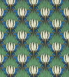 Tulip & Bird Wallpaper by Morris & Co Green & Raven Tulip & Bird Wallpaper by Morris & Co Green & Raven