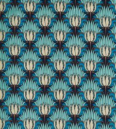 Tulip & Bird Fabric by Morris & Co Opal & Sea Foam Tulip & Bird Fabric by Morris & Co Opal & Sea Foam