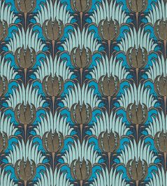 Tulip & Bird Wallpaper by Morris & Co Opal & Seafoam Tulip & Bird Wallpaper by Morris & Co Opal & Seafoam