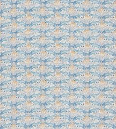 Tulip & Jasmine Cotton Fabric by GP & J Baker Blue Tulip & Jasmine Cotton Fabric by GP & J Baker Blue