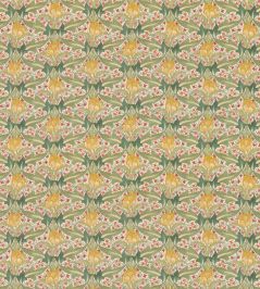 Tulip & Jasmine Fabric by GP & J Baker Red/Green Tulip & Jasmine Fabric by GP & J Baker Red/Green