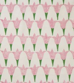Tulip Fabric by Molly Mahon Rose/Grass Tulip Fabric by Molly Mahon Rose/Grass