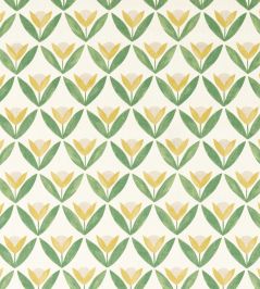 Tulip Trellis Print Fabric by Scion Honey Tulip Trellis Print Fabric by Scion Honey
