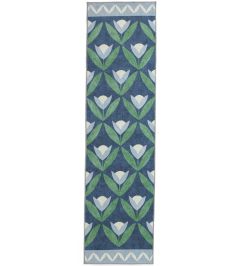 Tulip Trellis Runner Rug by Scion Midnight Tulip Trellis Runner Rug by Scion Midnight