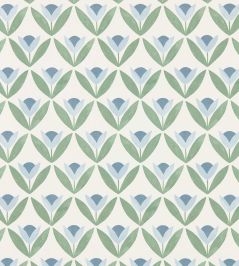 Tulip Trellis Wallpaper by Scion Coast Blue Tulip Trellis Wallpaper by Scion Coast Blue
