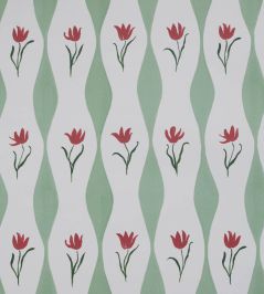 Tulip Wave Wallpaper by Sophie Harpley Pistachio Tulip Wave Wallpaper by Sophie Harpley Pistachio