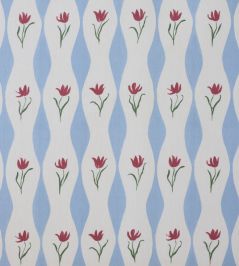 Tulip Wave Fabric by Sophie Harpley Sky Tulip Wave Fabric by Sophie Harpley Sky