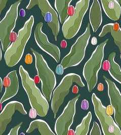 Tulips Festival Wallpaper by Ottoline Green Tulips Festival Wallpaper by Ottoline Green