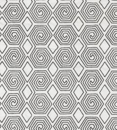 Turkish Maze Fabric by Vanderhurd Black/Cream Turkish Maze Fabric by Vanderhurd Black/Cream
