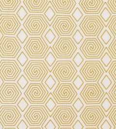 Turkish Maze Fabric by Vanderhurd Saffron/Cream Turkish Maze Fabric by Vanderhurd Saffron/Cream