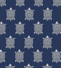 Turtle Bay Fabric by Thibaut Navy Turtle Bay Fabric by Thibaut Navy