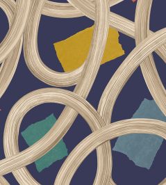 Twisted Geo Wallpaper by Ohpopsi Denim Twisted Geo Wallpaper by Ohpopsi Denim