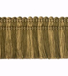 Two Colour Moss Fringe 50mm Trimming by Houles Olive Two Colour Moss Fringe 50mm Trimming by Houles Olive