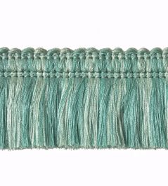 Two Colour Moss Fringe 50mm Trimming by Houles Sea Blue Two Colour Moss Fringe 50mm Trimming by Houles Sea Blue