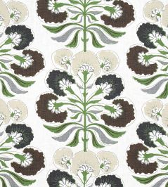 Tybee Tree Fabric by Thibaut Black and Green Tybee Tree Fabric by Thibaut Black and Green