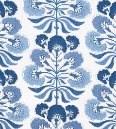 Tybee Tree Fabric by Thibaut Blue and White Tybee Tree Fabric by Thibaut Blue and White