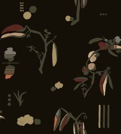 Ukiyo Wallpaper by Tres Tintas Negro Ukiyo Wallpaper by Tres Tintas Negro