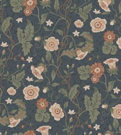 Ulla Wallpaper by Sandberg Midnight Ulla Wallpaper by Sandberg Midnight
