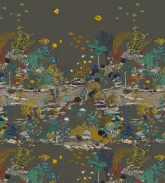 Underwater Jungle Wallpaper by Josephine Munsey Graphite and Jewel Highlights Underwater Jungle Wallpaper by Josephine Munsey Graphite and Jewel Highlights