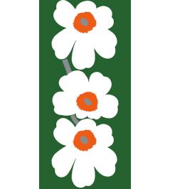 Unikko 60th Anniversary Mural by Marimekko Green Unikko 60th Anniversary Mural by Marimekko Green