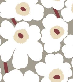 Unikko Wallpaper by Marimekko Grey Unikko Wallpaper by Marimekko Grey
