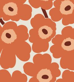 Unikko Wallpaper by Marimekko Orange Unikko Wallpaper by Marimekko Orange