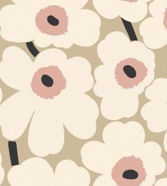 Unikko Wallpaper by Marimekko Putty Unikko Wallpaper by Marimekko Putty