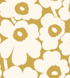 Unikko Metallic Wallpaper by Marimekko Gold Unikko Metallic Wallpaper by Marimekko Gold