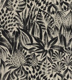 Valarta Fabric by Casamance Noir Valarta Fabric by Casamance Noir