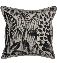 Valarta Cushion 45 x 45cm by Maison Casamance Noir Valarta Cushion 45 x 45cm by Maison Casamance Noir