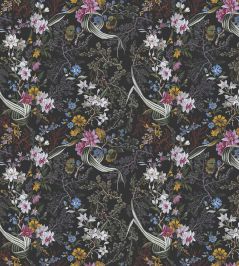 V&A Floris Fabric by Arley House Black V&A Floris Fabric by Arley House Black