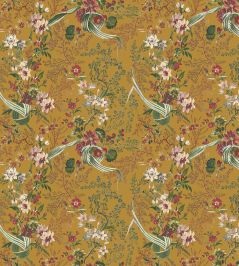 V&A Floris Fabric by Arley House Gold V&A Floris Fabric by Arley House Gold