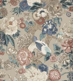 V&A Love Birds Fabric by Arley House Oyster V&A Love Birds Fabric by Arley House Oyster