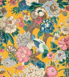 V&A Love Birds Fabric by Arley House Saffron V&A Love Birds Fabric by Arley House Saffron