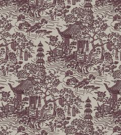 V&A Pagoda Fabric by Arley House Berry V&A Pagoda Fabric by Arley House Berry