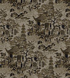 V&A Pagoda Fabric by Arley House Mocha V&A Pagoda Fabric by Arley House Mocha