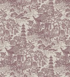 V&A Pagoda Fabric by Arley House Pink V&A Pagoda Fabric by Arley House Pink