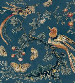 V&A Paradise Fabric by Arley House Navy V&A Paradise Fabric by Arley House Navy