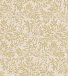 V&A Rolling Leaves Fabric by Arley House Gold V&A Rolling Leaves Fabric by Arley House Gold