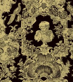 V&A Romano Fabric by Arley House Charcoal V&A Romano Fabric by Arley House Charcoal
