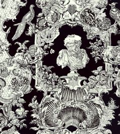 V&A Romano Fabric by Arley House Jet Black V&A Romano Fabric by Arley House Jet Black