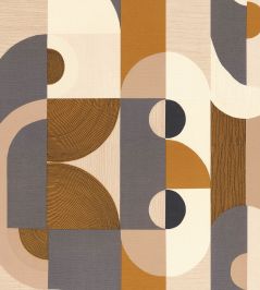 Vassily Wallpaper by Casamance Ardoise/Ambre Vassily Wallpaper by Casamance Ardoise/Ambre