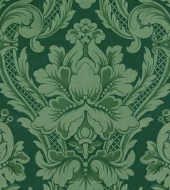 Venetian Damask Wallpaper by Coordonne Emerald Venetian Damask Wallpaper by Coordonne Emerald