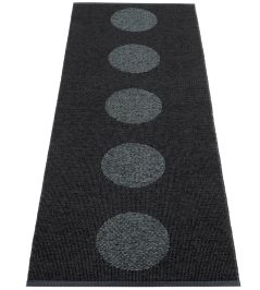 Vera 2.0 Runner Rug by Pappelina Black/Black Metallic Vera 2.0 Runner Rug by Pappelina Black/Black Metallic