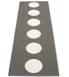 Vera Runner Rug by Pappelina Charcoal/Vanilla Vera Runner Rug by Pappelina Charcoal/Vanilla