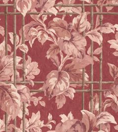 Verdant Trellis Wallpaper by Woodchip & Magnolia Claret Verdant Trellis Wallpaper by Woodchip & Magnolia Claret