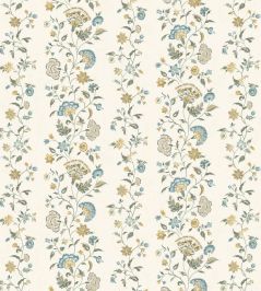 Victoria Wallpaper by Lewis & Wood Teal Ochre Victoria Wallpaper by Lewis & Wood Teal Ochre